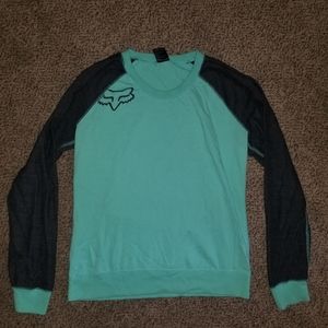 Fox racing mint green sweatshirt size XL
